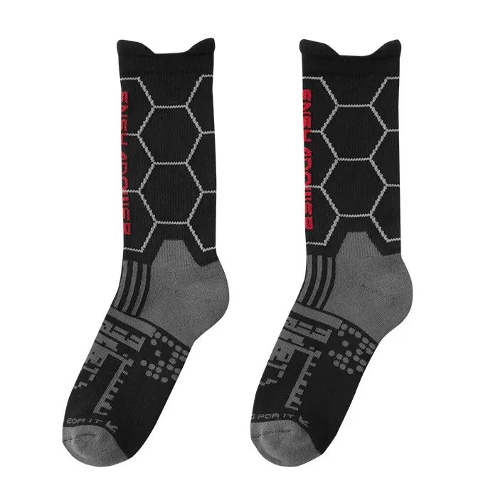 Nsock1 Niepce Grey and Black Cyberpunk Alien Graphic Socks