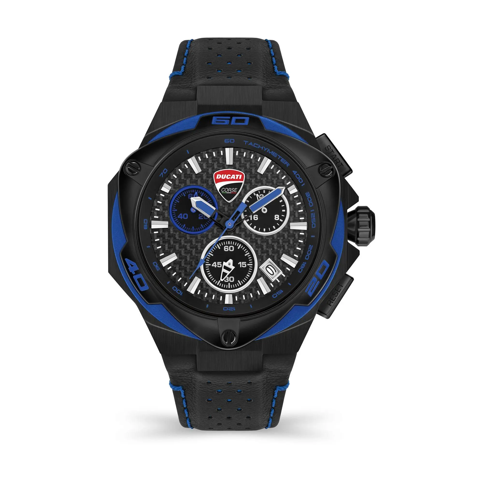 Ducati Corse Motore Men's Chronograph Black Strap Watch