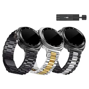 Stainless Steel Watch Strap, Smart Watch Accessories, Smartwatch Accessories, Compatible with Samsung Galaxy Watch 8/8 Lte 40/44mm/watch 8 classic 46mm, Adjustable Band, Unisex, Casual/luxury/business Style
