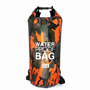 PVC Outdoor Sports Camouflage Pattern Waterproof Bag, Multi-Functional Drying Bag, Portable Rafting Pouch, Suitable for Boating, Swimming, Camping, Hiking
