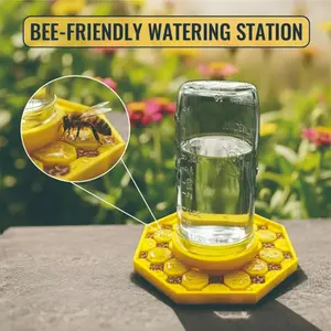 Bee Feeder with Stand, Outdoor Garden Bee Water Feeder for Patio Yard Bee Drinking Station, Watering Station