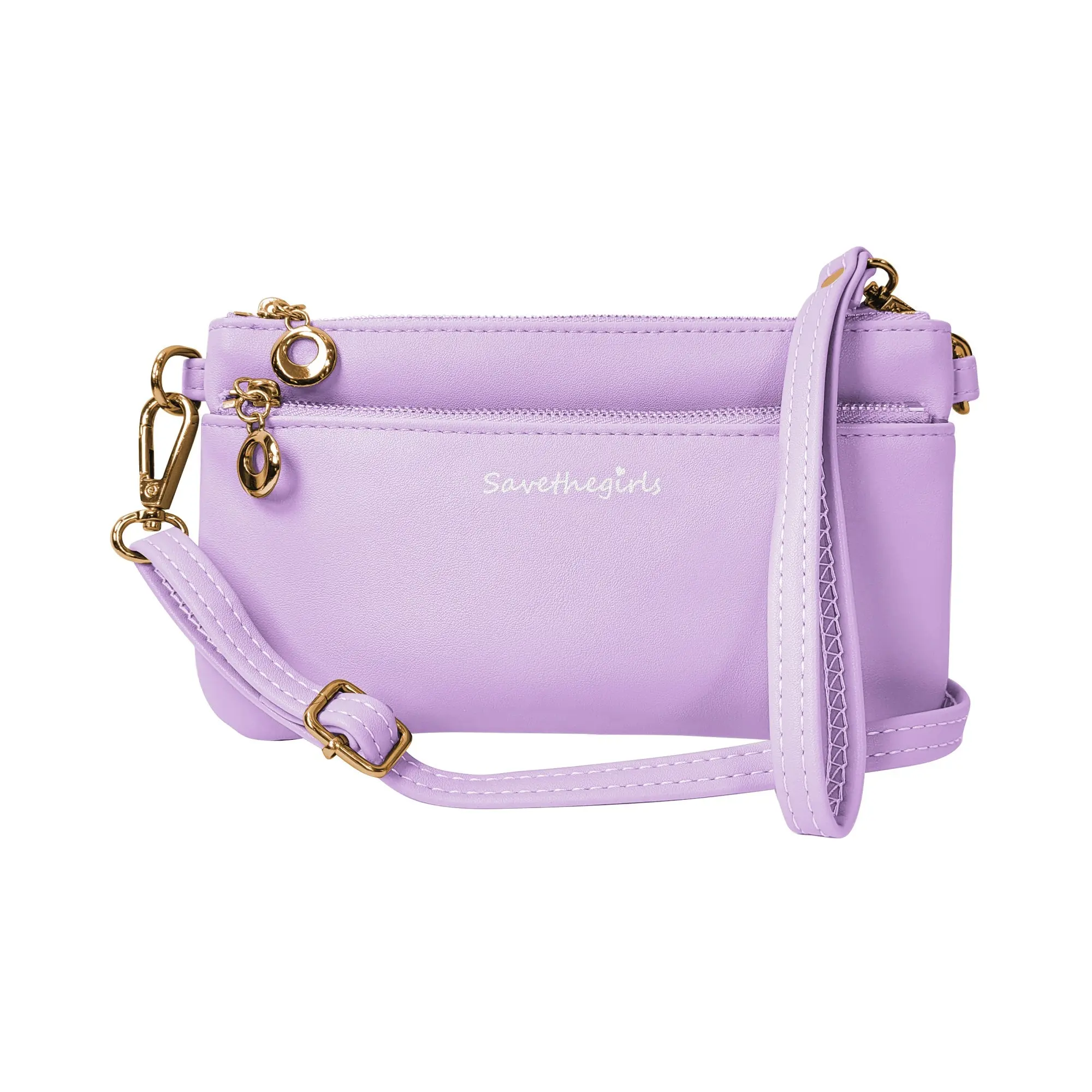 Bella RFID Plain Color Purse Casual Zipper Purse