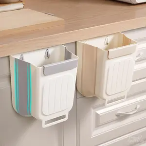 Space-saving Foldable Kitchen Trash Can 6L/11L Touchless Hanging Garbage Bucket Durable Commercial Grade Kitchen Accessory for Home Use