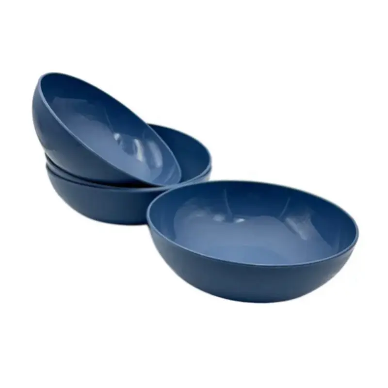 Deep Floresta 700ml Blue Ceramic Salad Bowl - Food Grade, Lightweight Serving Bowl, Dishwasher Safe Kitchen Tableware for Soups & Salads, Serving Bowls