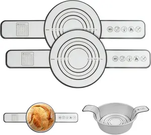 2Pcs Silicone Bread Sling for Dutch Oven Liners Reusable Bread Baking Sheets Heat Resistant Sourdough Bread Baking Supplies With Extra Long Handles