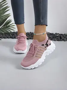 Summer Sneakers Comfortable Large size Women's white shoes | summer mesh lace sneakers, low-top running shoes, Breathable Running Sneakers, Fashionable Running Shoes | travel and vacation leisure