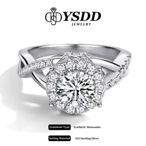 【#363 Amazing Grace】Luxurious Royal Statement Synthetic Moissanite Rings in 925 Sterling Silver 1CT SpringStatements