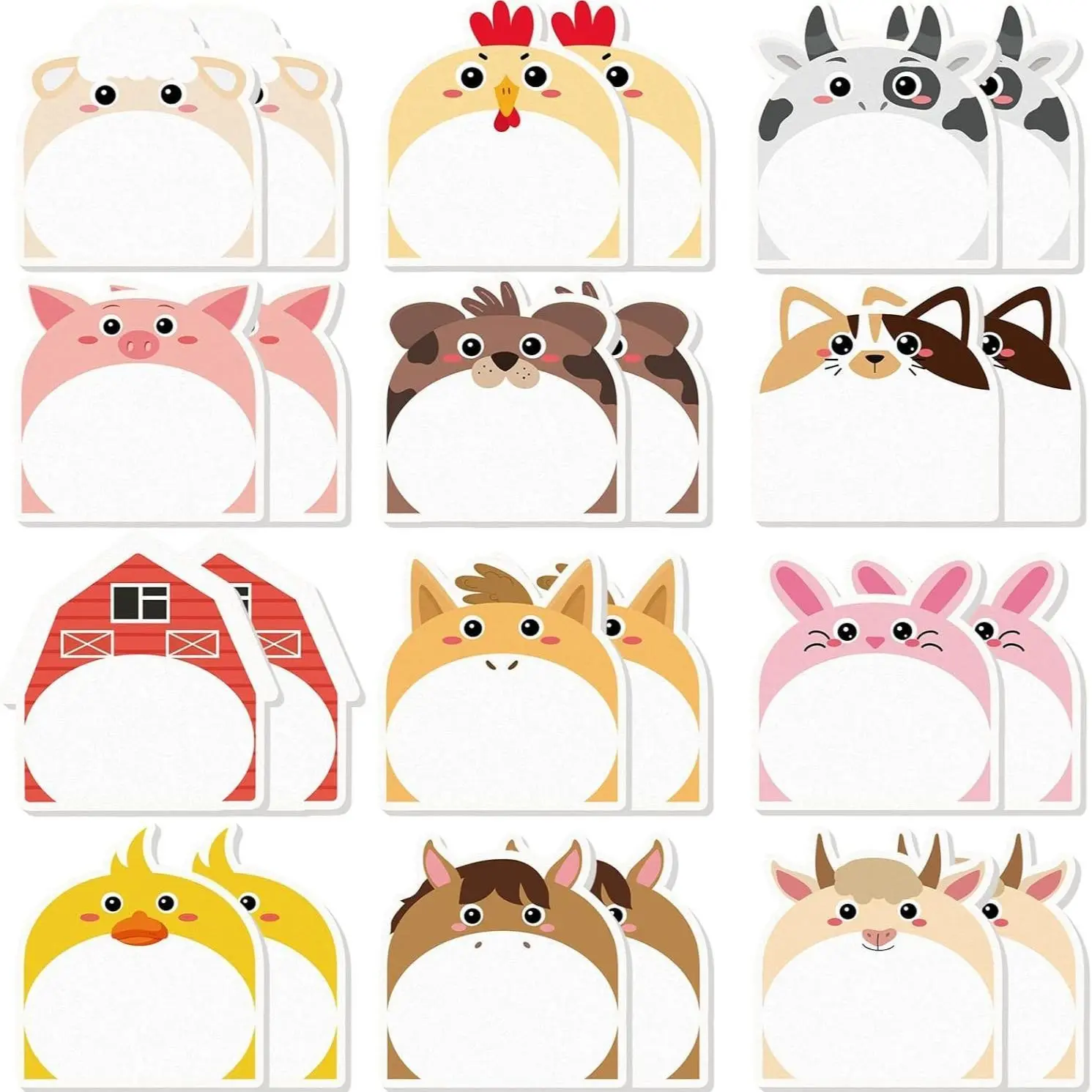 Cute Animal Sticky Notes Set, 12 Styles, 360 Sheets, Creative Diary Stickers, Adhesive Stickers, Sticky Labels, Perfect for Notebooks and Various Note-Taking Occasions