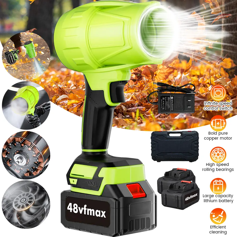 Cordless Leaf Blower & Turbo Car Dryer, Handheld Portable Air Blower for Cleaning, Outdoor, and Camping, Super Air Dust Collector, Turbojet Hair Dryer