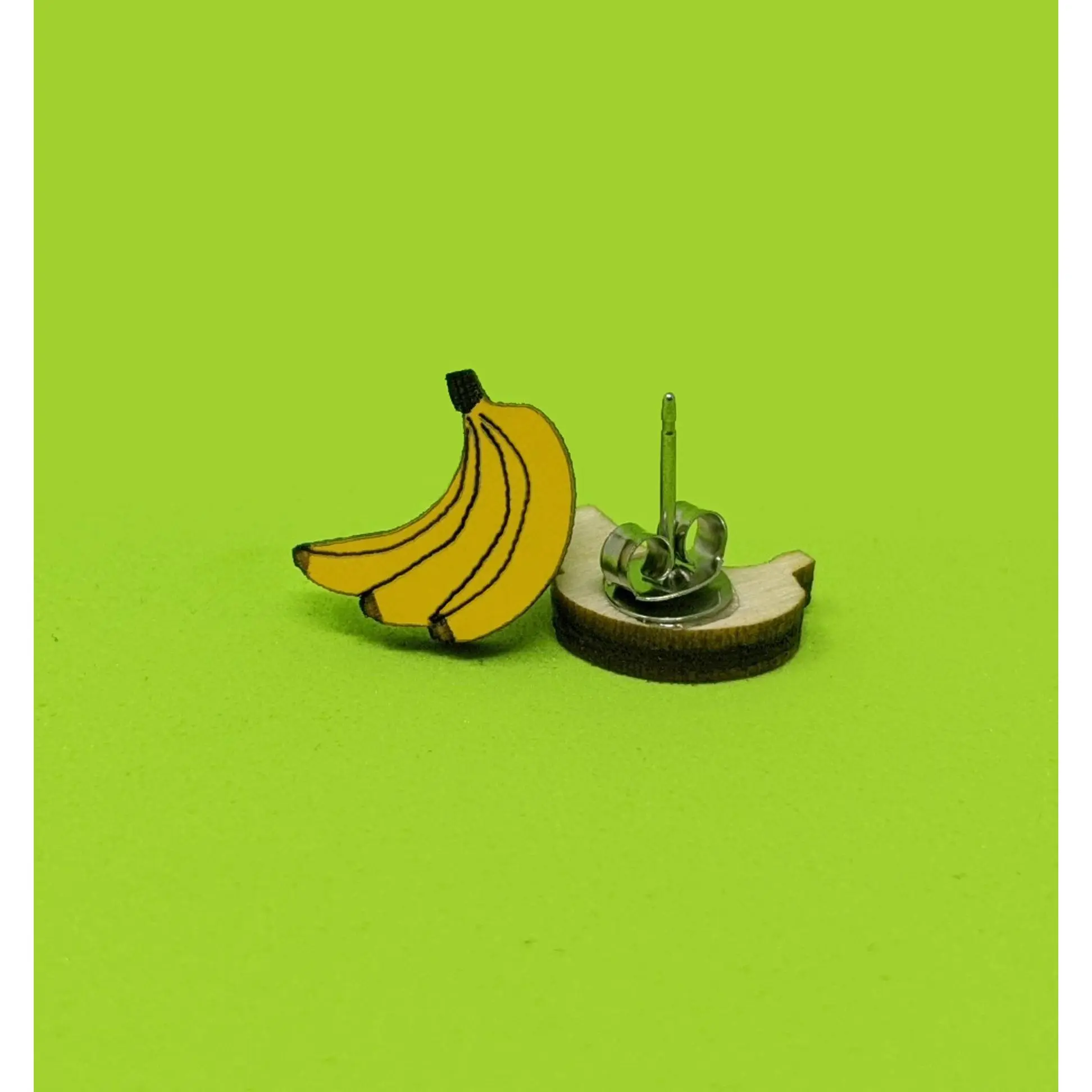 Banana Earrings Lightweight Fun Wearable Artwork