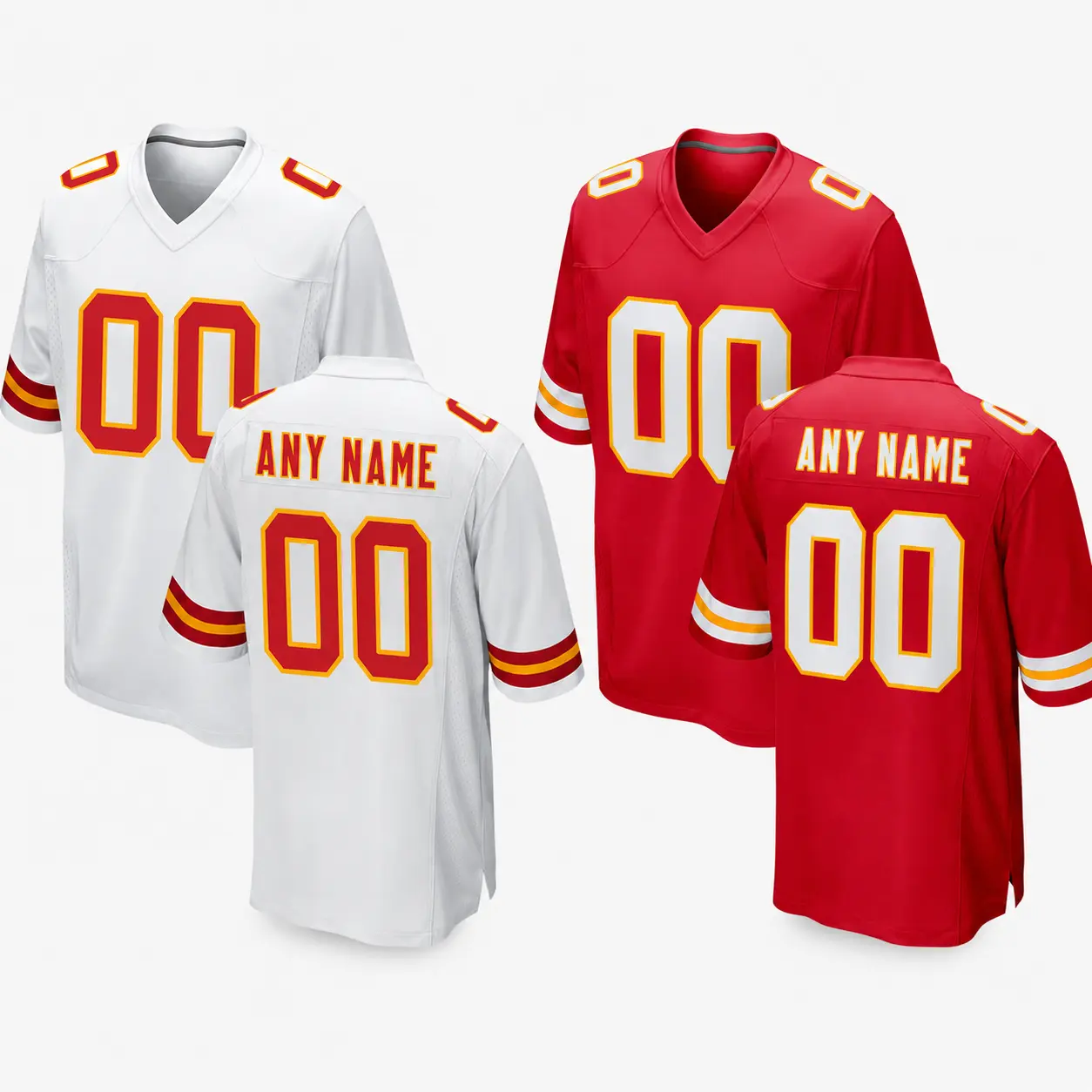 Men's Stitched Kansas Custom American Football Jerseys - Professional Fan Tops Available in Player Numbers 1, 4, 15, 87, 95