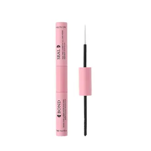 Lash Bond and Seal for Cluster Lashes,2 in 1 Black Cluster Lash Glue Waterproof Long-Lasting,DIY Eyelash Bond Strong Hold,Individual Lash Bond for Self-Application at Home, Eyelash Extension Glue