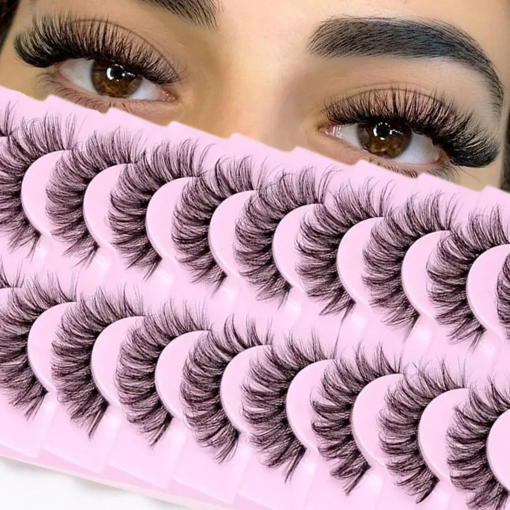 3D False Eyelashes, Volume Lashes, Natural Looking Eyelash Extensions, Reusable Eyelash Extensions, Suitable for Daily and Party Makeup Looks, Cosmetic, Fluffy Cluster Eyelash, Soft False Eyelashes, Layered Fluffy Eyelashes, Feline Lash Clusters