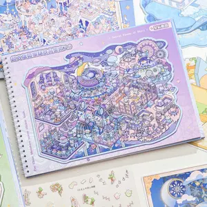 Paper Trace Ultra Large Miniature Scene Sticker Book 7.0, Detailed Micro Scenes, Perfect for Collectors & Creators, High-Quality Material