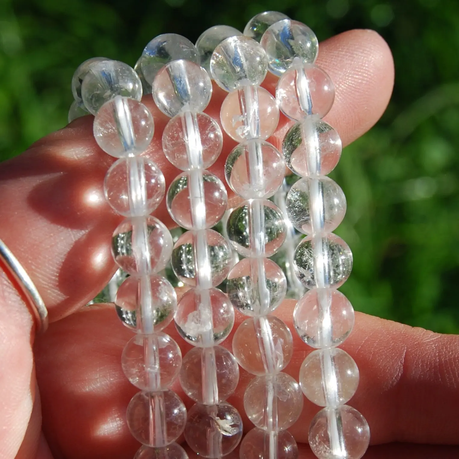 AAA Super Clear Quartz Crystal Bracelet, 8mm Natural Gemstone Beads