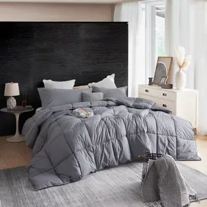Snorze Cotton Cloud Comforter - Coma Inducer Oversized Bedding in Alloy
