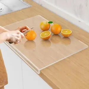 2PCS Acrylic Cutting Board with Counter Lip, Cutting Board for Kitchen( 18X16in)