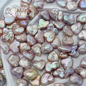 【Burning Love】-3-4 pieces - Size: 11-13mm Heart-shaped pearl