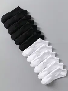 Women's 12 Pairs Solid Ankle Socks, Low Cut Comfy Breathable Socks for Women, Multipack No Show Invisible Socks, Women's Socks & Hosiery