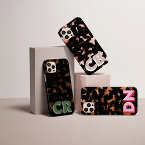 Custom Phone Case Personalized Monogram Tortoise iPhone 17 Pro Max 16 Plus, 15 Pro,  14 Pro, 13 Pro ,  12