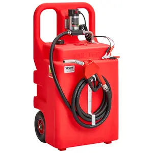 VEVOR Fuel Caddy,  32 Gallon, Portable Fuel Tank with 12V DC 10GPM Electric Fuel Transfer Pump, 13 ft Delivery Hose & Self-sealing Nozzle, Gas Caddy for Motorboats, ATVs, Generators, Diesel & Kerosene