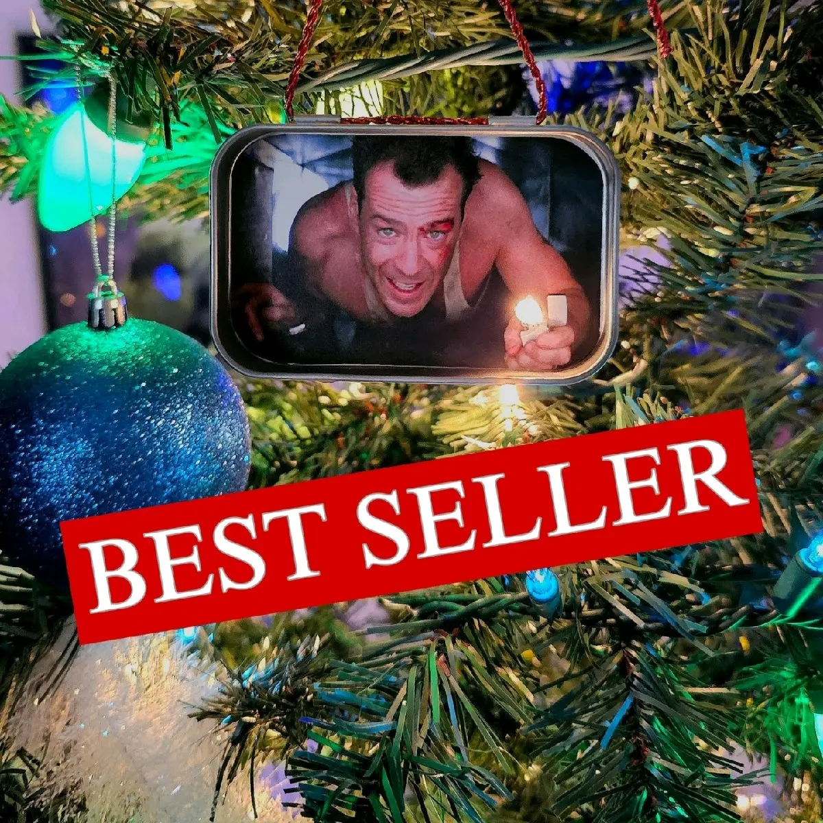 Die Hard Christmas Ornament - John McClane Scene - Mini Light Compatible
