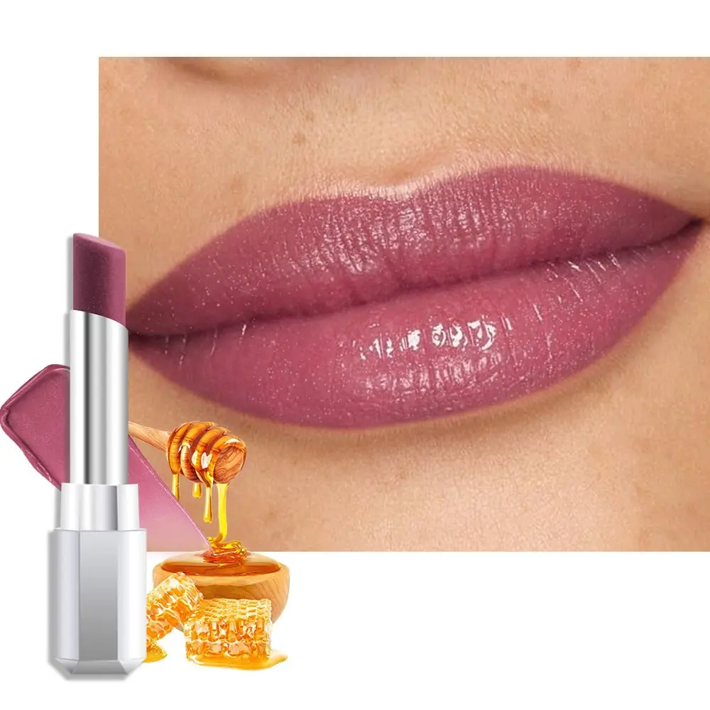 evpct Mauve Honey Lipstick Tinted Lip Balm, Moisturizing Tinted Lip Oil Stick Lipstick for Older Women, Sheer Lightweight Hydrating Nourishing Shine Tinted Lip Balm Color Gloss Tint Stain, 07 Mauve