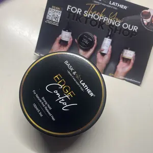 LARGE SIZR- STRONG HOLD - THICK EDGES- EDGE CONTROL BASK AND LATHER Gel Haircare strong edge 5.3oz