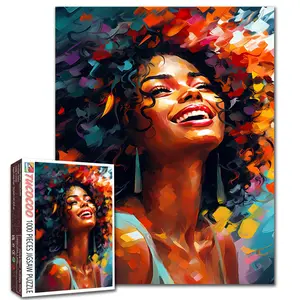 Tucocoo Joyful Soul Portrait 1000 Pieces Jigsaw Puzzle Colorful Modern Art for Adults Stress Relief Family Game Brain Training Gift Wall Decor 27.5x20inch(70x50cm)