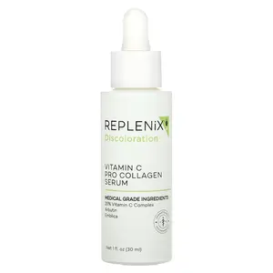 Replenix Discoloration, Vitamin C Pro Collagen Serum, Fragrance Free, 1 fl oz (30 ml)