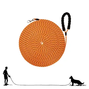Dog Leash Long Rope, 15-66 Feet, Training and Recall, Comfortable Soft Pad Handle, Outdoor Camping, Suitable for Large Medium Small Dogs, Ideal for Recall Training