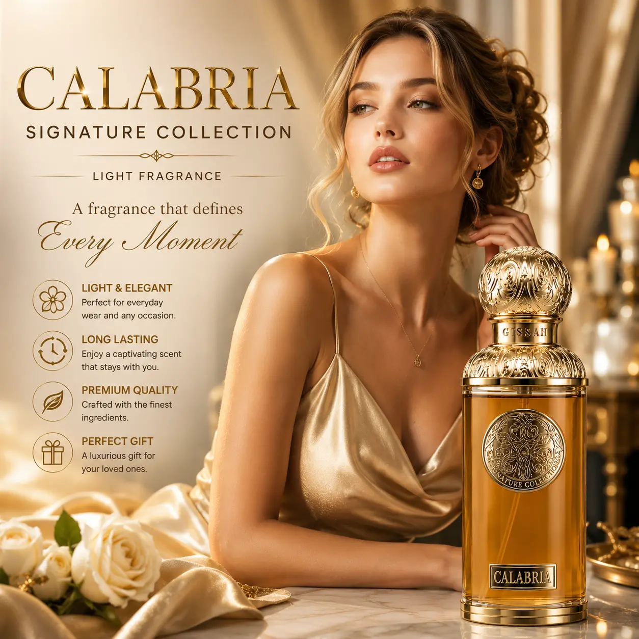 Gissah Calabria EDP, a Fresh Woody Ambery Unisex Fragrance with Bergamot & Patchouli, Long-Lasting Scent for Everyday Wear, 200ml, Unisex Fragrances