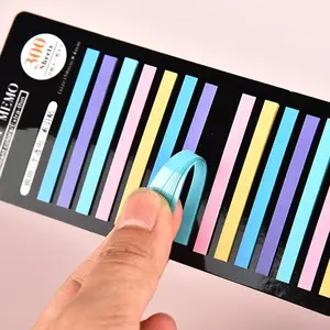 300 Sheets Semi-Transparent Fine Pet Index Tabs, Colorful Classification Stickers, Fluorescent Note Sticks, Reusable Sticky Notes, Planner Stickers, Book Page Markers