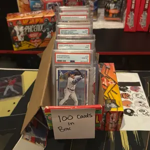 Chaser Box 3 Pulls - Cards in 35 point top loader 3 pulls a lot of numbered patches or autographs. A bunch of graded also.