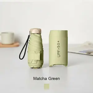 Lightweight 6-rib Mini Folding Umbrella, Compact & Durable Aluminum Alloy Handle & Frame Umbrella, Stylish & Portable for Sun and Rain, Lightweight Foldable Umbrella