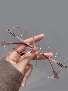 Unisex Stylish Square Frame Glasses, Photochromic Glasses, Fashion Eyeglasses for Work, Daily Clothing Decor, Perfect Accessory for Outdoor Activities