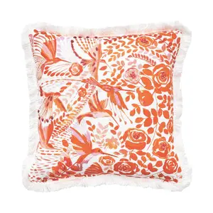 carol & frank Hummingbird Floral Pillow