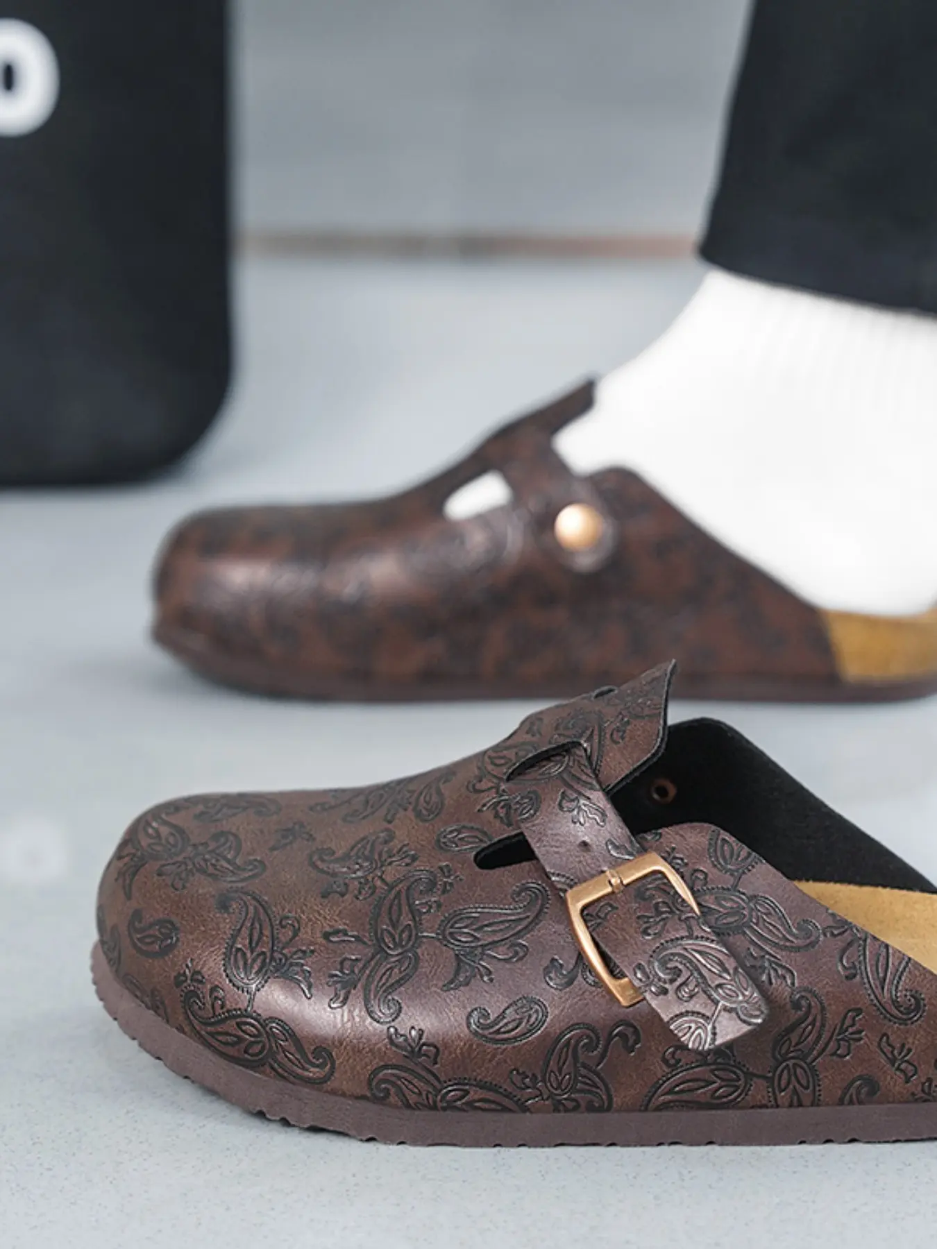 Unisex Boho Ditsy Floral Unique Sandals, Mules Clogs, Adjustable Buckle, Composite Leather, Eva Sole, All Season Comfort, Casual Daily Wear