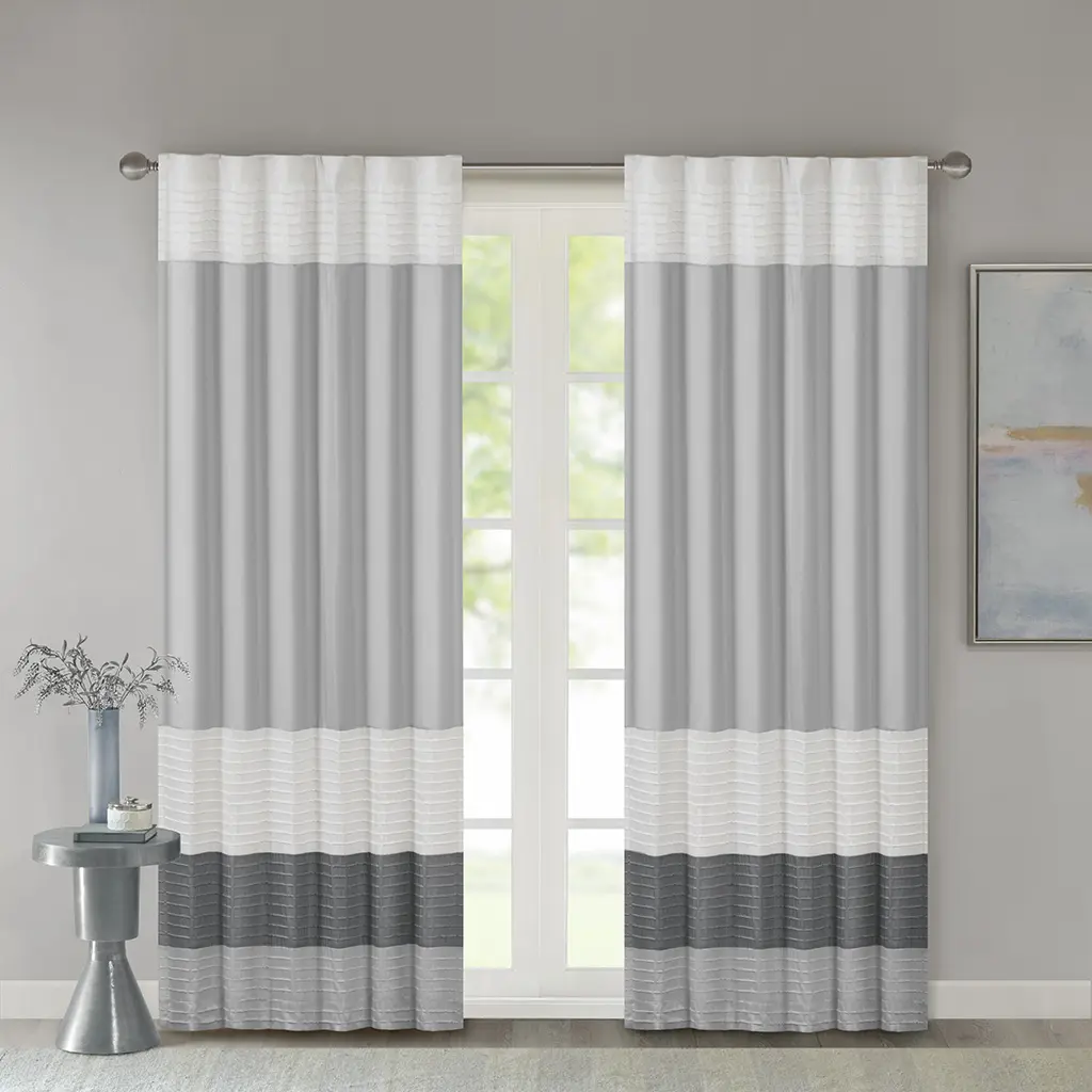 Amherst Single Panel Faux Silk Rod Pocket Curtain With Privacy Lining For Living Room, Window Drape For Bedroom And Dorm, 50x84"