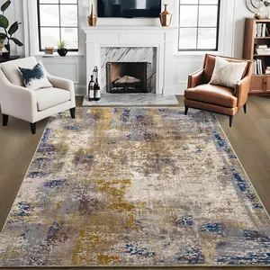[Black Friday & Cyber Monday] Washable abstract rug, non-slip modern vintage rug bohemian style