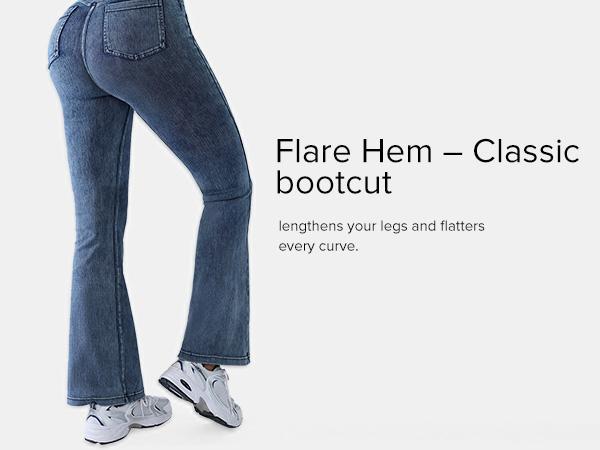 BRXL High Waisted Stretchy Crossover Denim Jeans for Women Flare Jeggings Bootcut Denim with Pockets Trendy & Flattering #Streetwear #outdoorfun #tiktokshopspringglowup #tiktokshopfashion-1
