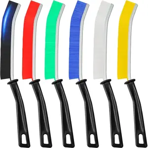6Pcs Hard Bristle Crevice Cleaning Brush, Multifunctional Premium Crevice Cleaning Tool, Designed for Cleaning Narrow Spaces, Suitable for Toilet, Faucets,Kitchen,Grout, KOSPRIE
