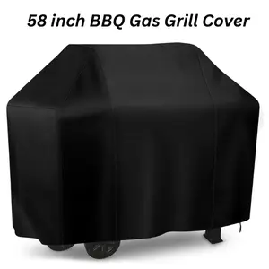 58 inch BBQ Gas Grill Cover for Outdoor Grill, Charbroil Grill Cover Barbecue Waterproof, Anti-UV for Weber Char-Broil Monument, Dyna-glo Nexgrill Spun Polyester