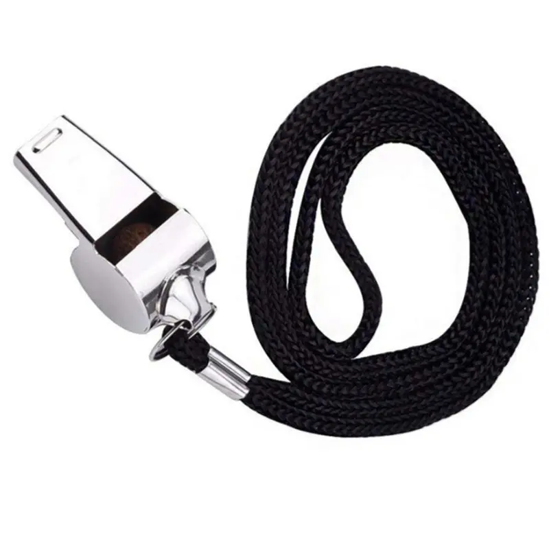 Stainless Steel Mini Whistle Screaming Whistle First Aid Whistle Soccer Football Basketball Volleyball Hockey Baseball Sports Referee Whistle Survival Outdoor Volleyball Gear