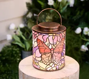 Girl Next Door Tiffany Inspired Illuminated Lantern