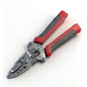 16 in 1 Multifunctional Electrician Pliers, Insulated Anti-slip Grip, built-in Screwdriver, Wire Stripper, Crimper, Hex Wrench, Cable Cutter & Voltage Tester, 12V-250V AC DC wire detection, LED flash & sound alarm for electric maintenance multi function