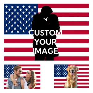Custom America Flag inch Personalized Flags Design Your Image Funny Tapestry Poster For Decorate Club valentine's Decoration Photowall decor flags mothersdaygift