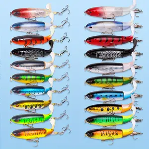20pcs Popper Top Water Pencil Floating Swimbait Mixed Size Fishing Lures Set Hard Bait 13g/35g