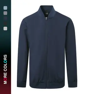 MAELREG Mens Bomber Jacket Lightweight Casual Golf Windbreaker Spring Fall Full Zip Up Coat Jackets for Men with 4 Pockets