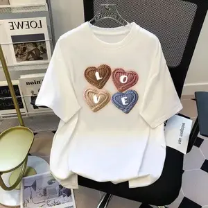 Unisex Oversized Korean Style T Shirt with Simple Print Breathable Cotton Casual Top for Summer Streetwear and Summer Shortsleeves